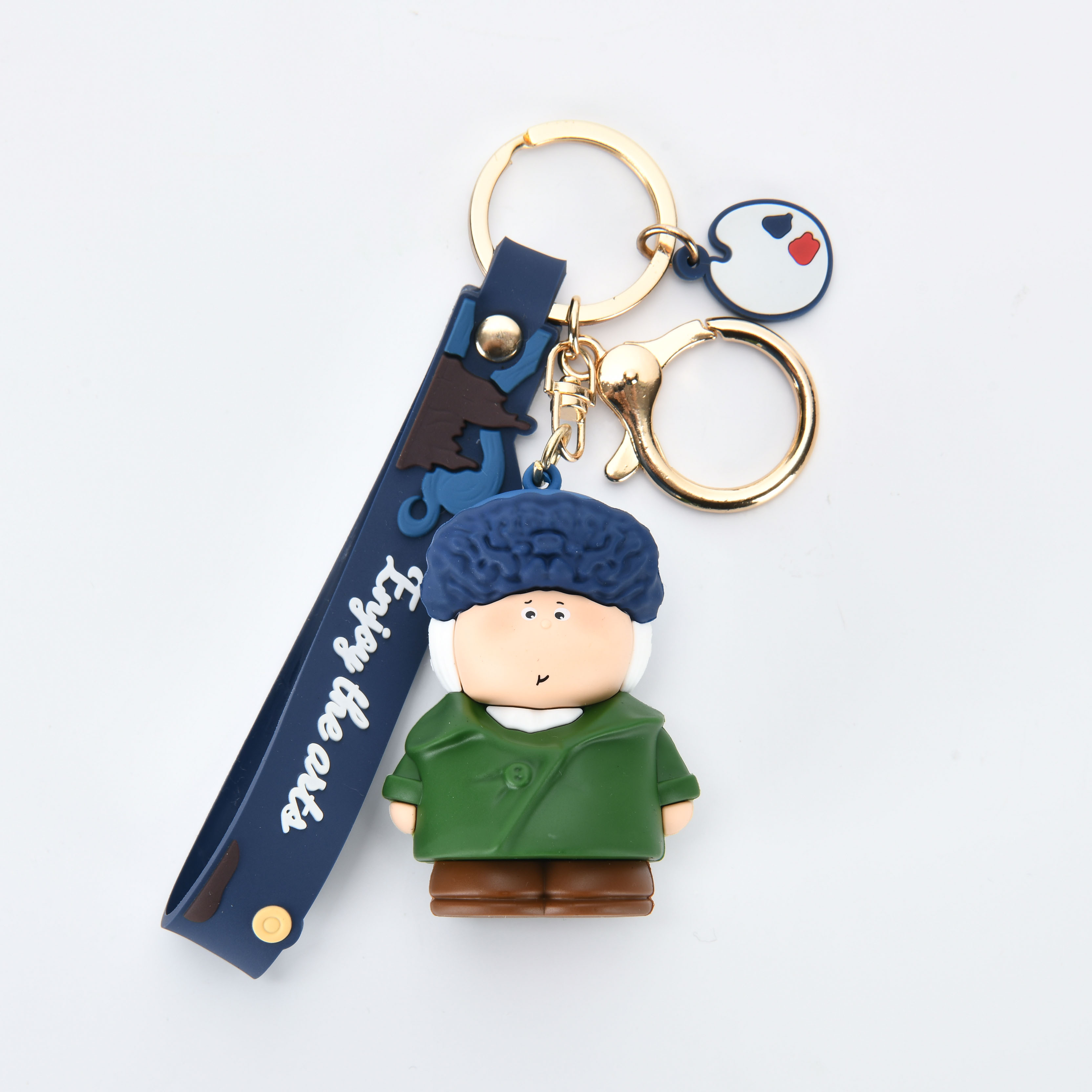Cute Cartoon Character Keychains – Custom PVC 3D Figurine Key Rings with Strap for Gifts & Promotions